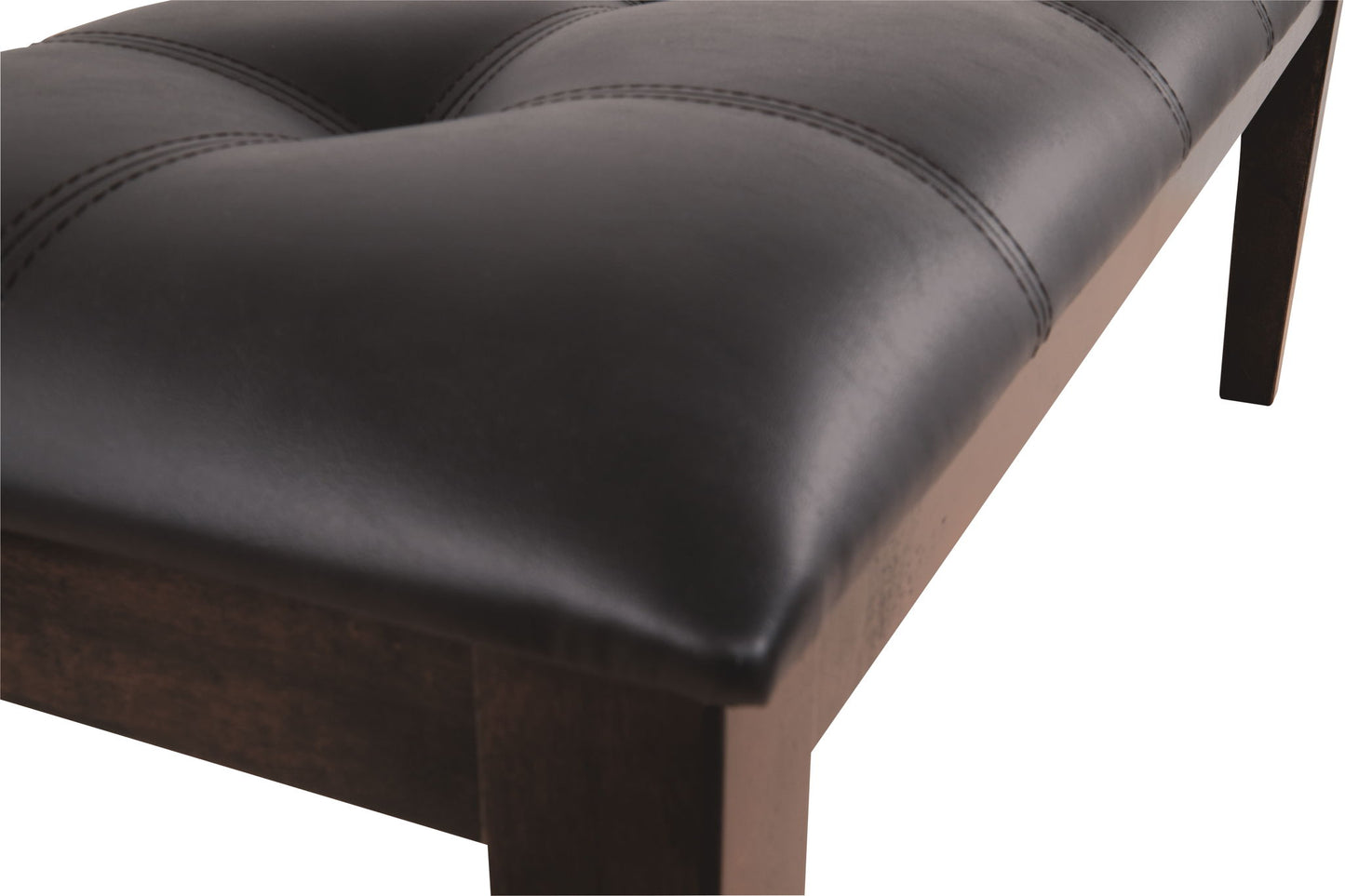 Haddigan - Dark Brown - Large UPH Dining Room Bench - Hornell Furniture Outlet