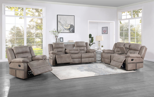 Abilene - 3 Piece Upholstery Living Room Set - Tan - Hornell Furniture Outlet