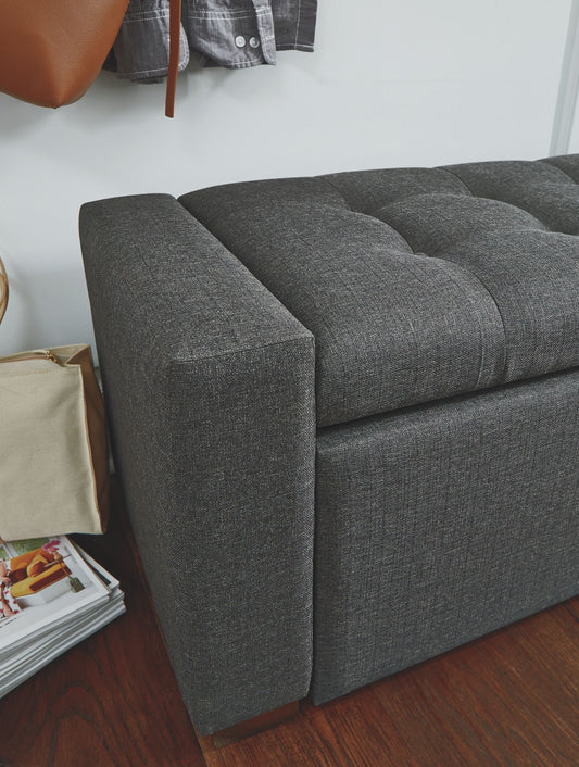 Cortwell - Gray - Storage Bench - Hornell Furniture Outlet