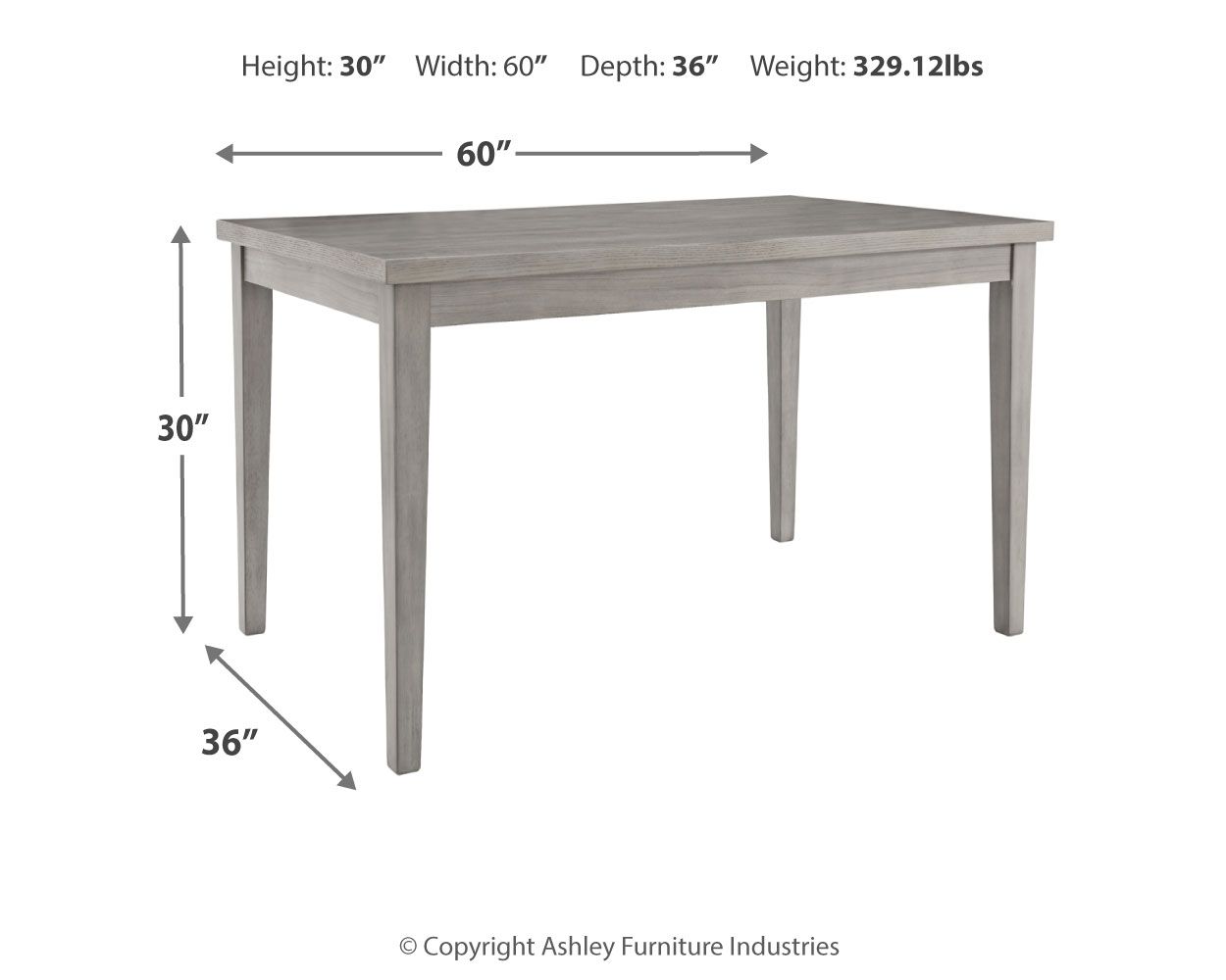 Parellen - Gray - Rectangular Dining Room Table - Hornell Furniture Outlet