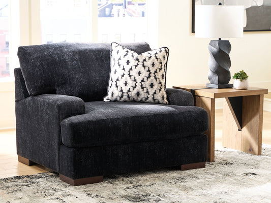 Whitmore Manor - Chair And A Half - Black Pearl - Hornell Furniture Outlet