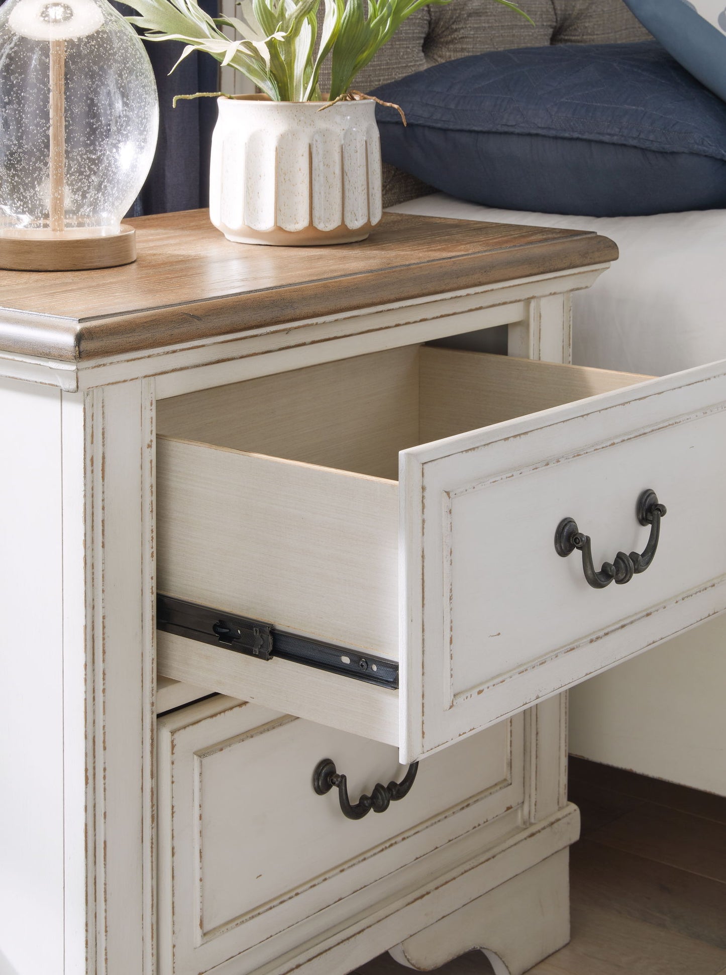 Blendon - Two - tone - Two Drawer Night Stand - Hornell Furniture Outlet