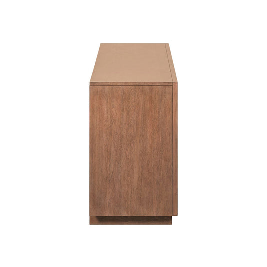 Fireplace TV Consoles - 214 84'' Console With Fire FTS Multiplees - Light Brown - Hornell Furniture Outlet