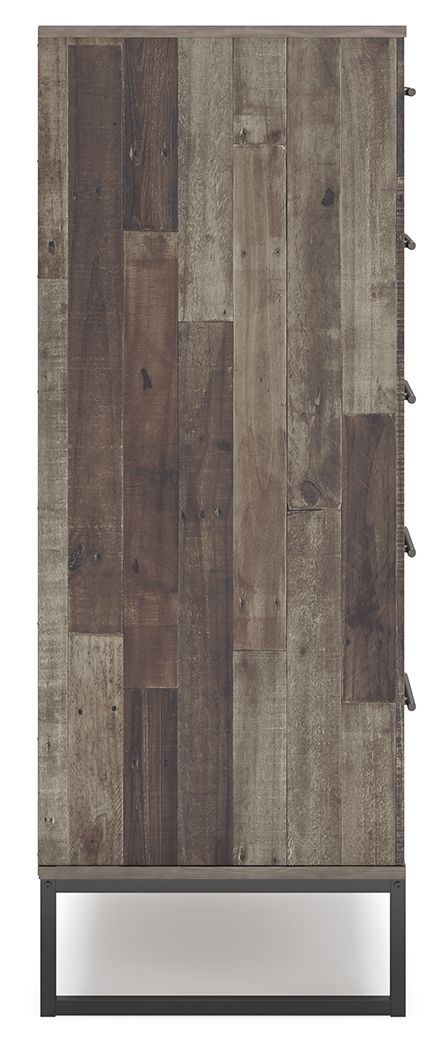 Neilsville - Black / Gray - Five Drawer Chest - Hornell Furniture Outlet