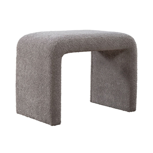 Cascade Falls - Upholstered Accent Stool - Gray - Hornell Furniture Outlet