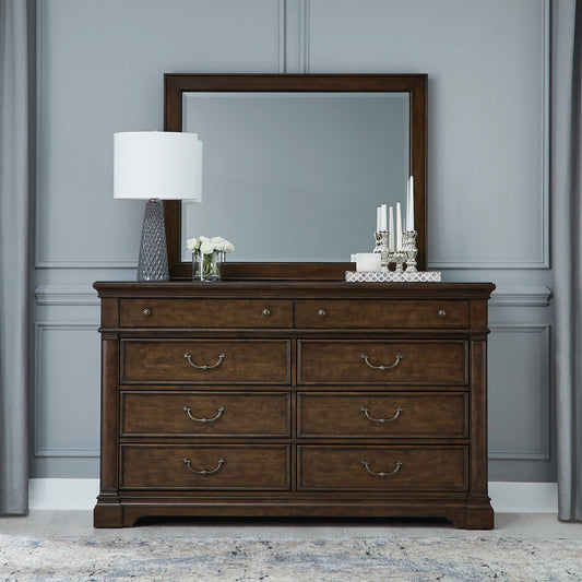 Arden Road - Dresser & Mirror - Satin Cherry - Hornell Furniture Outlet