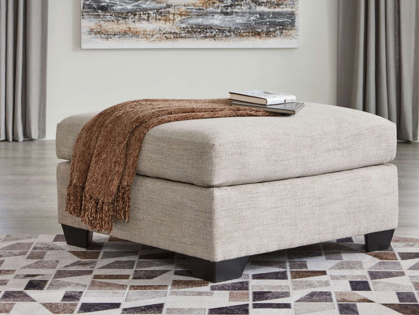 Mahoney - Oversized Accent Ottoman - Hornell Furniture Outlet