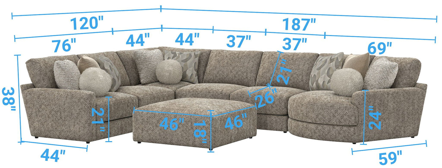 Turner - Sectional - Hornell Furniture Outlet