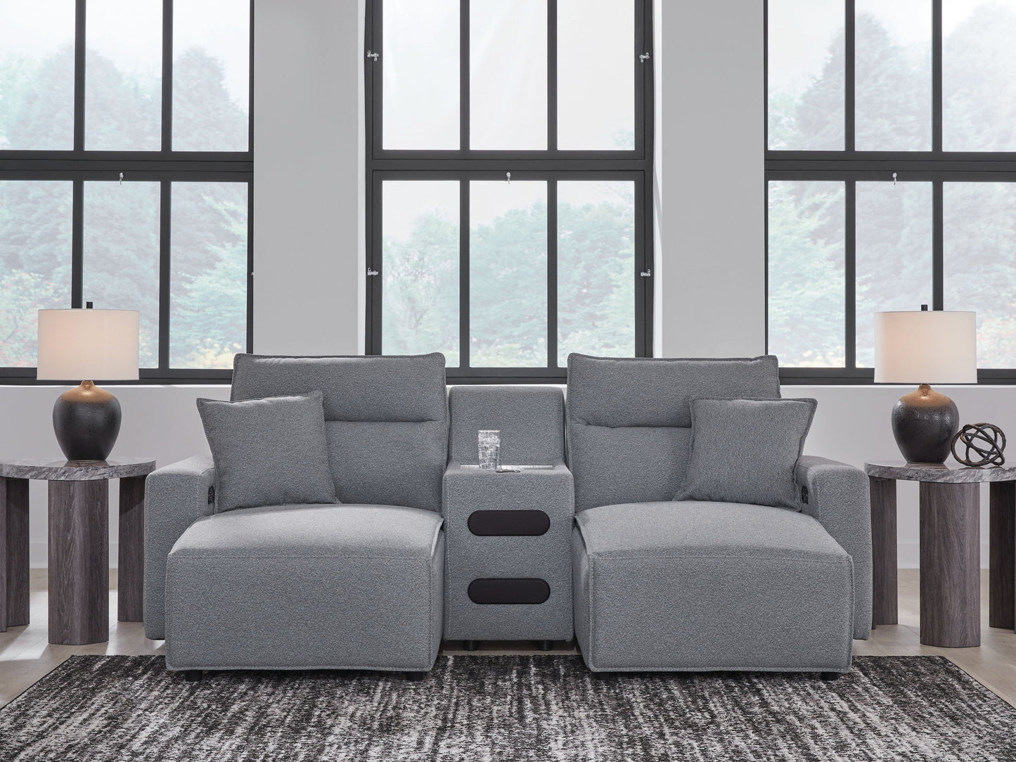 ModMax II - Salt And Pepper - Reclining Sectional - Hornell Furniture Outlet