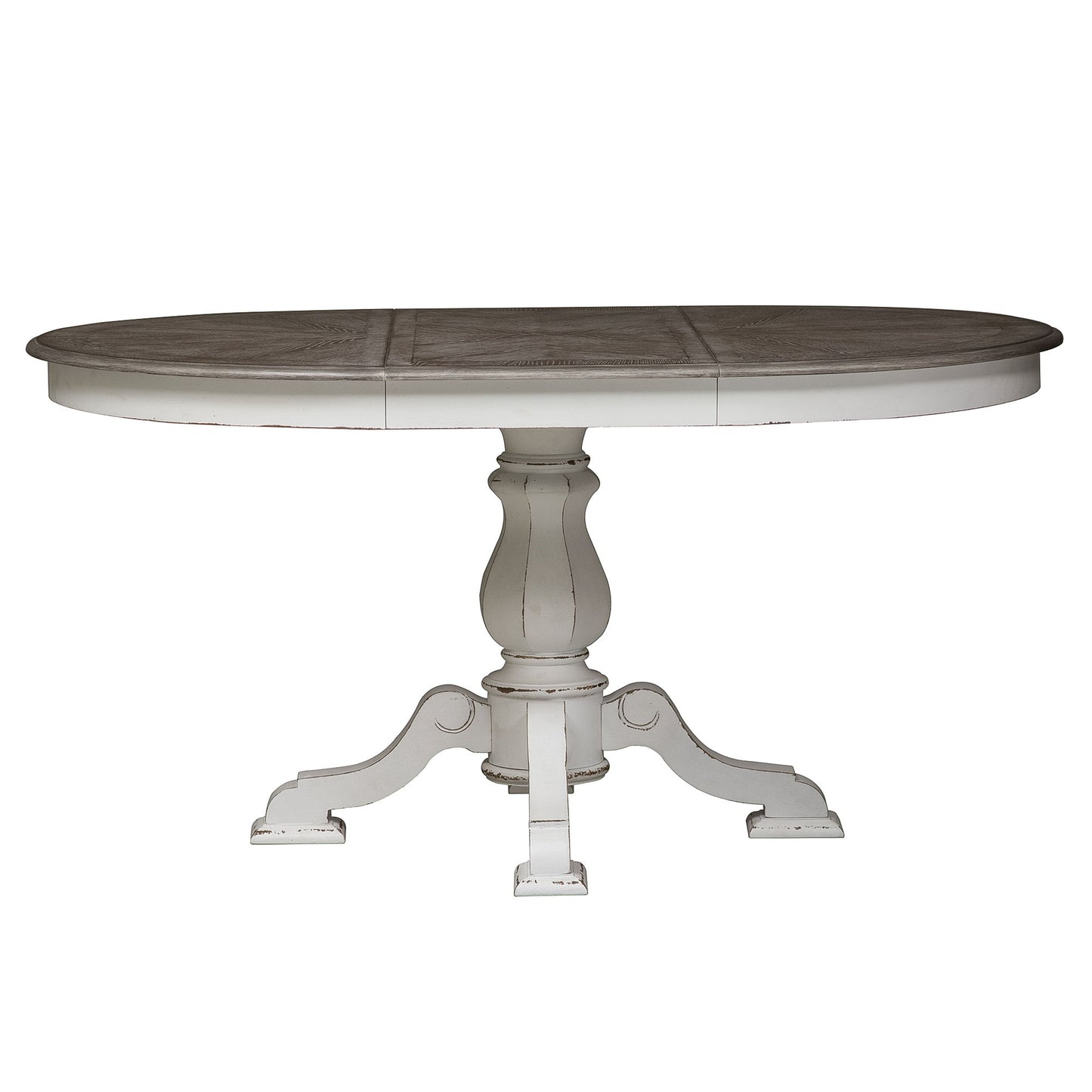 Magnolia Manor - Pedestal Table - White - Hornell Furniture Outlet