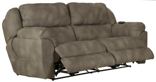 Flynn - Power Lay Flat Reclining Sofa Power Adjustable Headrest & Lumbar And Dual Heat & Massage - Fig - Hornell Furniture Outlet