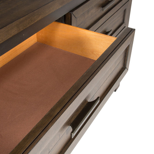Thornwood Hills - Dresser & Mirror - Dark Brown - Hornell Furniture Outlet