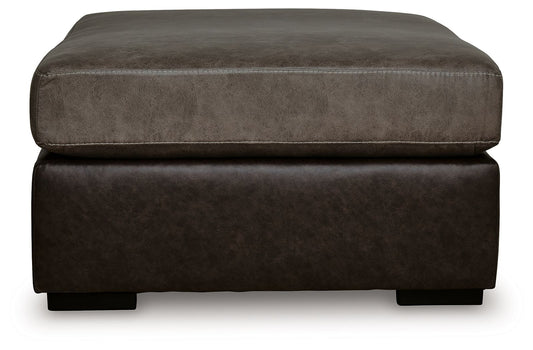 Castille Way - Oversized Accent Ottoman - Fossil - Hornell Furniture Outlet