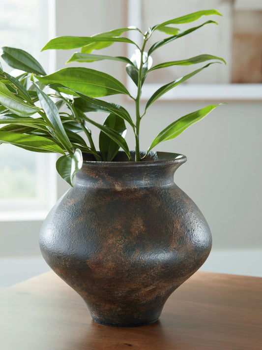 Laddlow - Vase - Antique Brown - Hornell Furniture Outlet