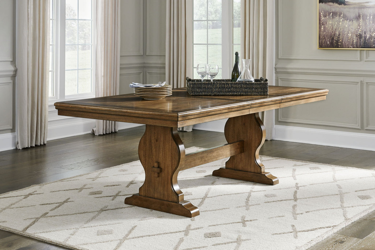 Sturlayne - Brown - Rectangular Dining Room Extension Table - Hornell Furniture Outlet