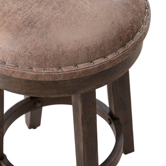Paradise Valley - Upholstered Console Stool (RTA) - Dark Brown - Hornell Furniture Outlet