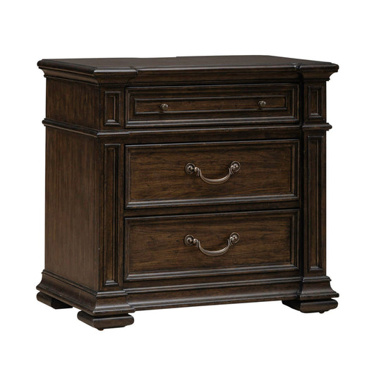 Provence Park - Nightstand With Charging Station - Brown - Hornell Furniture Outlet