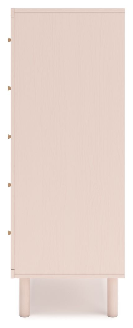 Wistenpine - Blush - Five Drawer Chest - Hornell Furniture Outlet