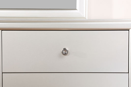 Omni - Dresser And Mirror - Pearl Silver - Hornell Furniture Outlet