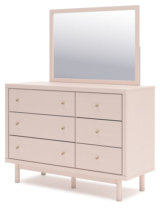Wistenpine - Blush - Dresser And Mirror - Hornell Furniture Outlet