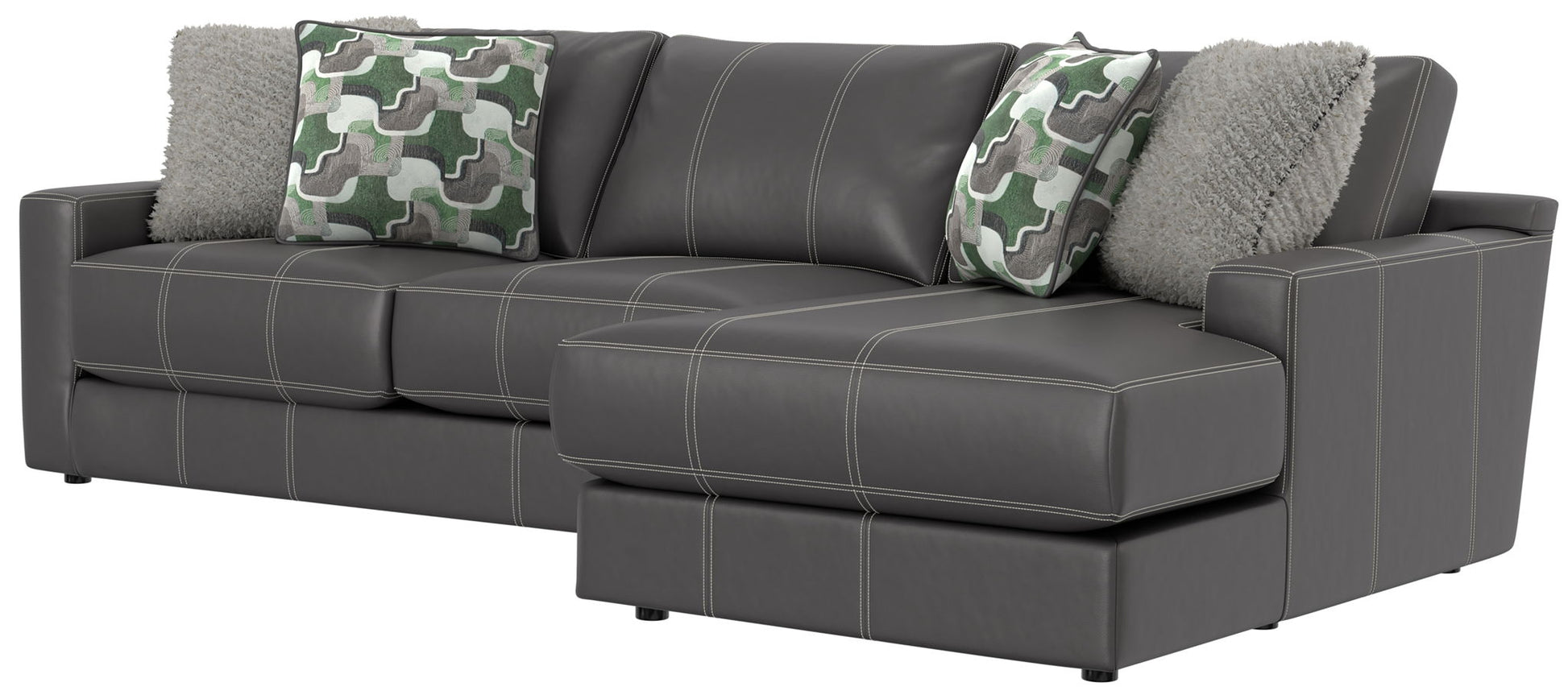Minori - Italian Leather Sectional - Hornell Furniture Outlet
