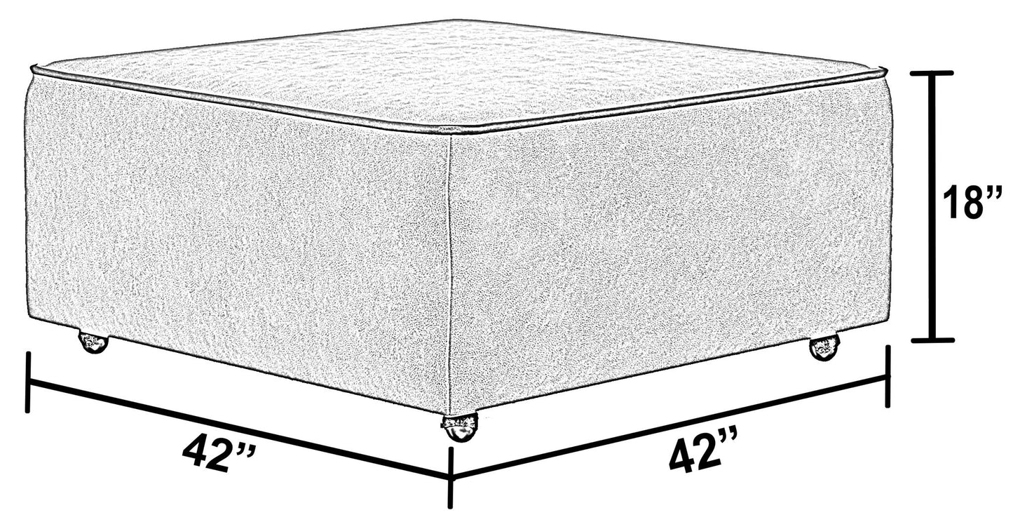 Nico - Castered Cocktail Ottoman - Hornell Furniture Outlet