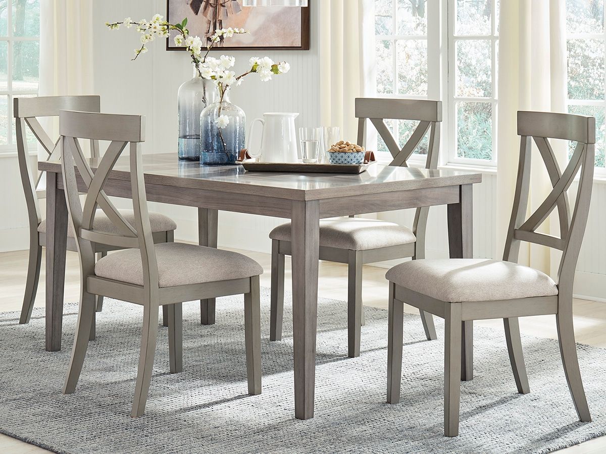 Parellen - Gray - Rectangular Dining Room Table - Hornell Furniture Outlet