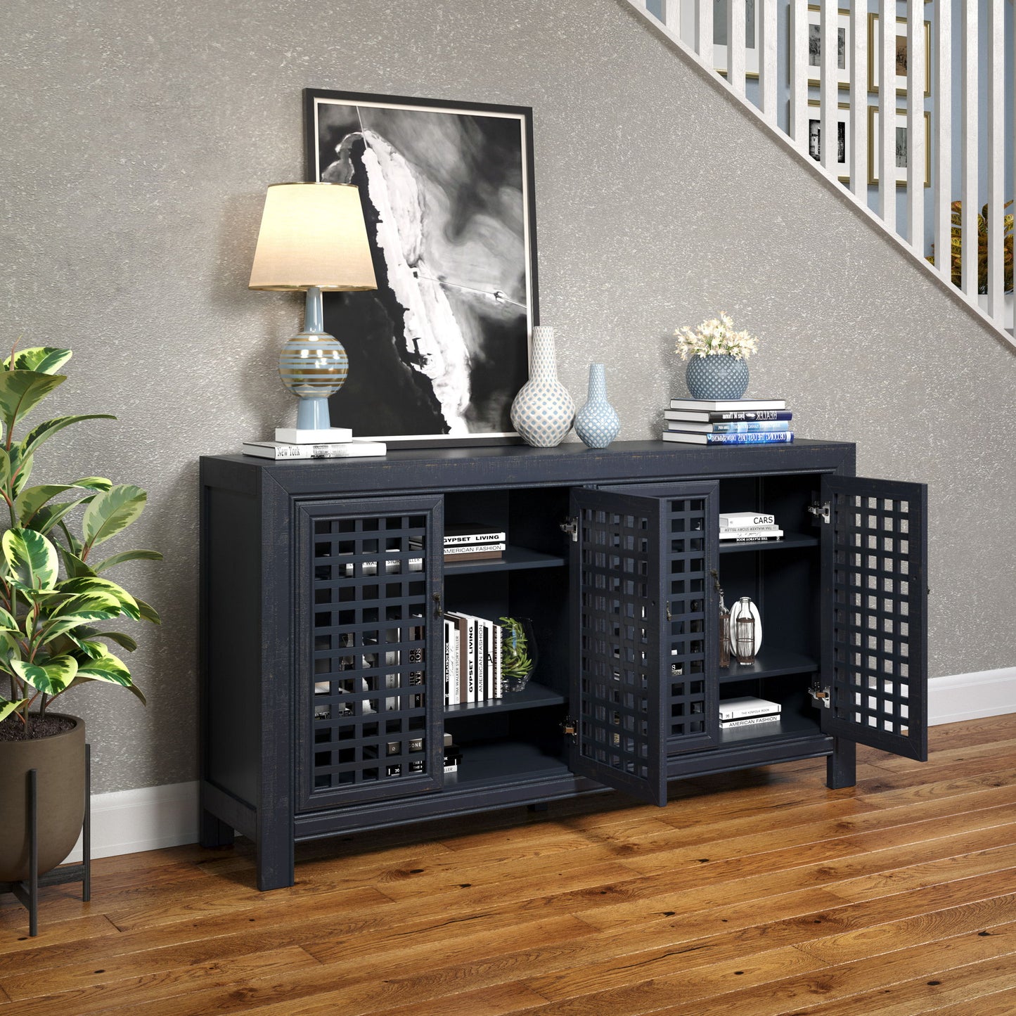 Rio - 4 Door Accent Cabinet - Hornell Furniture Outlet