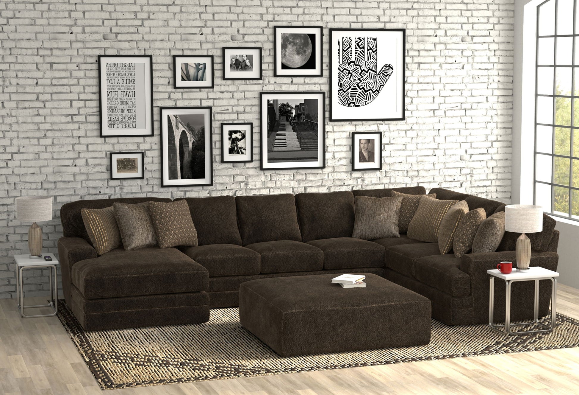 Mammoth - Sectional With Cocktail Ottoman - Hornell Furniture Outlet