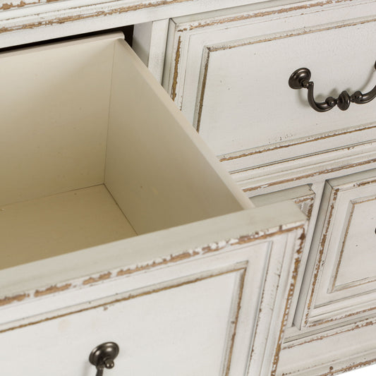 Abbey Park - 7 Drawer Dresser - White - Hornell Furniture Outlet