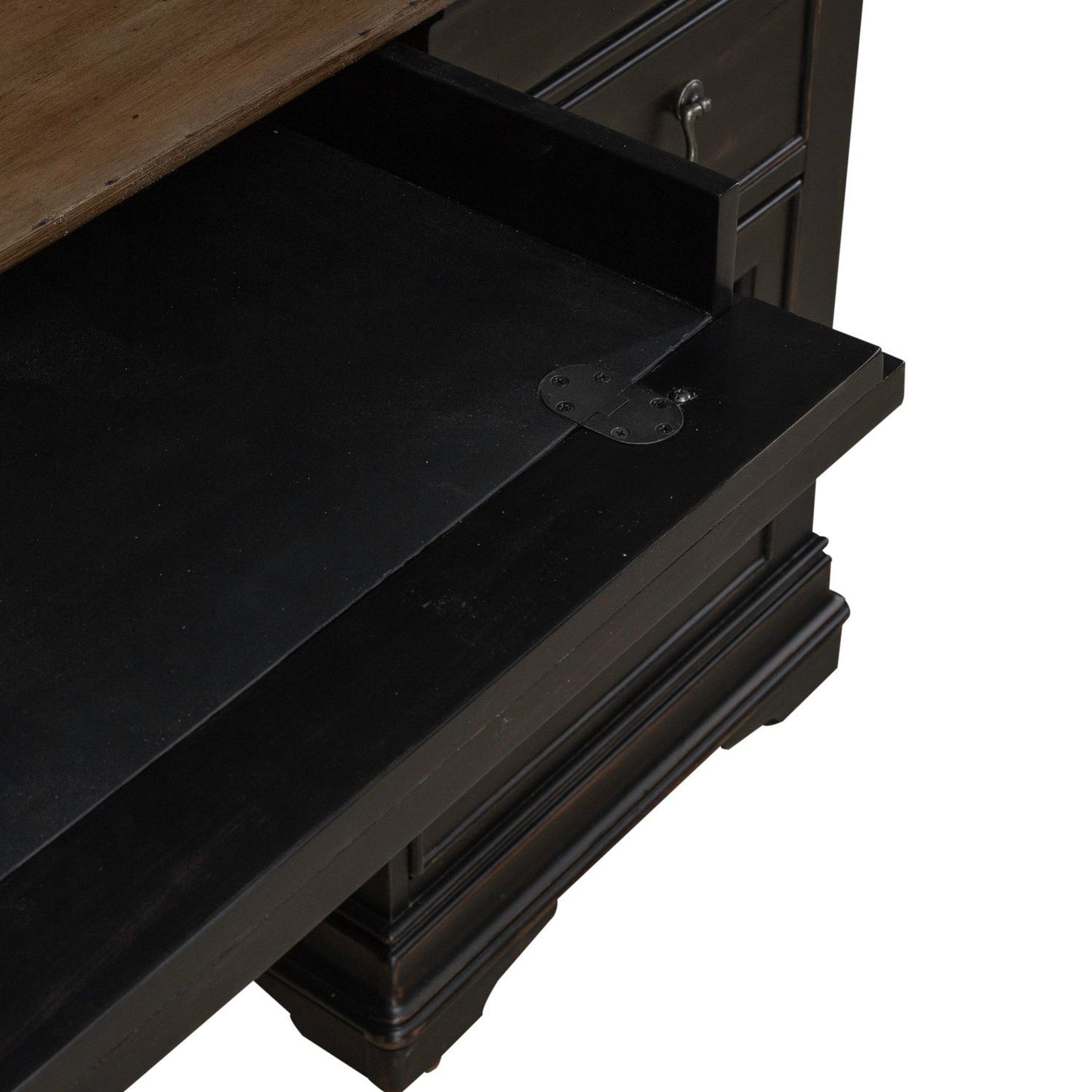 Meritage - Credenza & Hutch - Black - Hornell Furniture Outlet