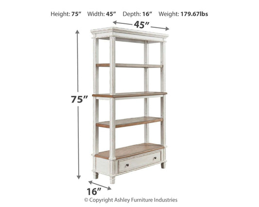 Realyn - Brown / White - Bookcase - Hornell Furniture Outlet