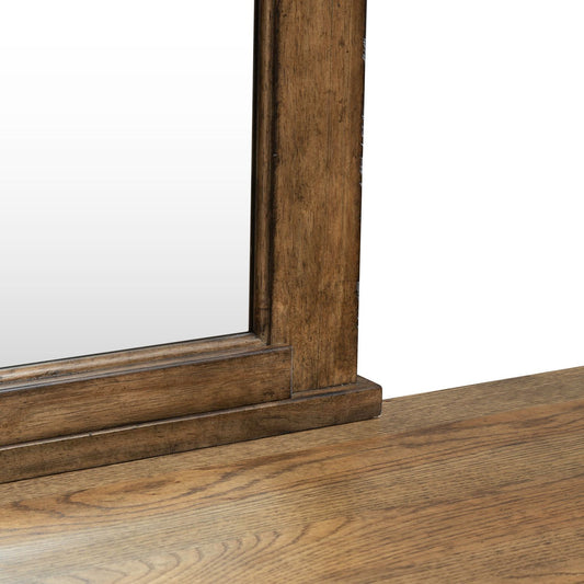 Carolina Park - Dresser & Mirror - Brown - Hornell Furniture Outlet