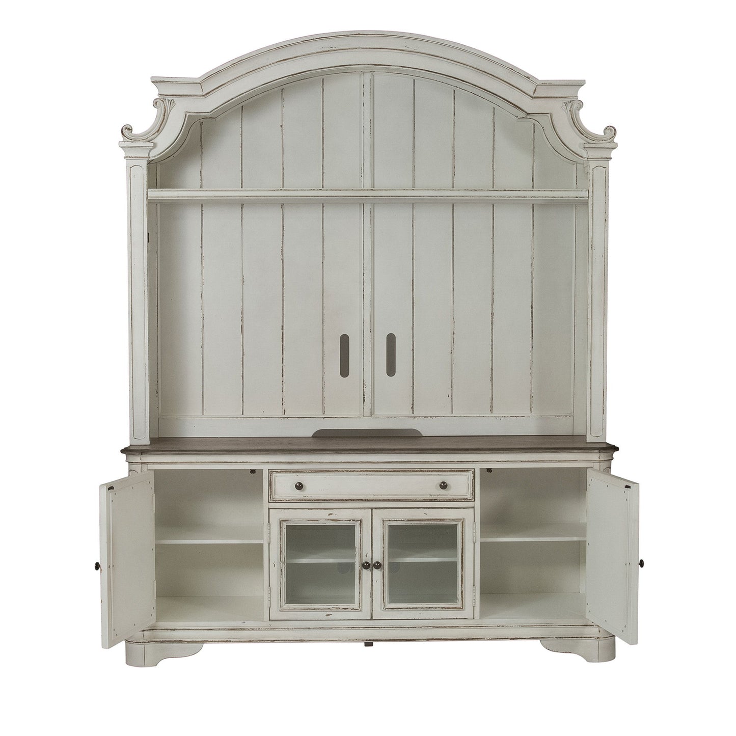 Magnolia Manor - Entertainment Center - White - Hornell Furniture Outlet