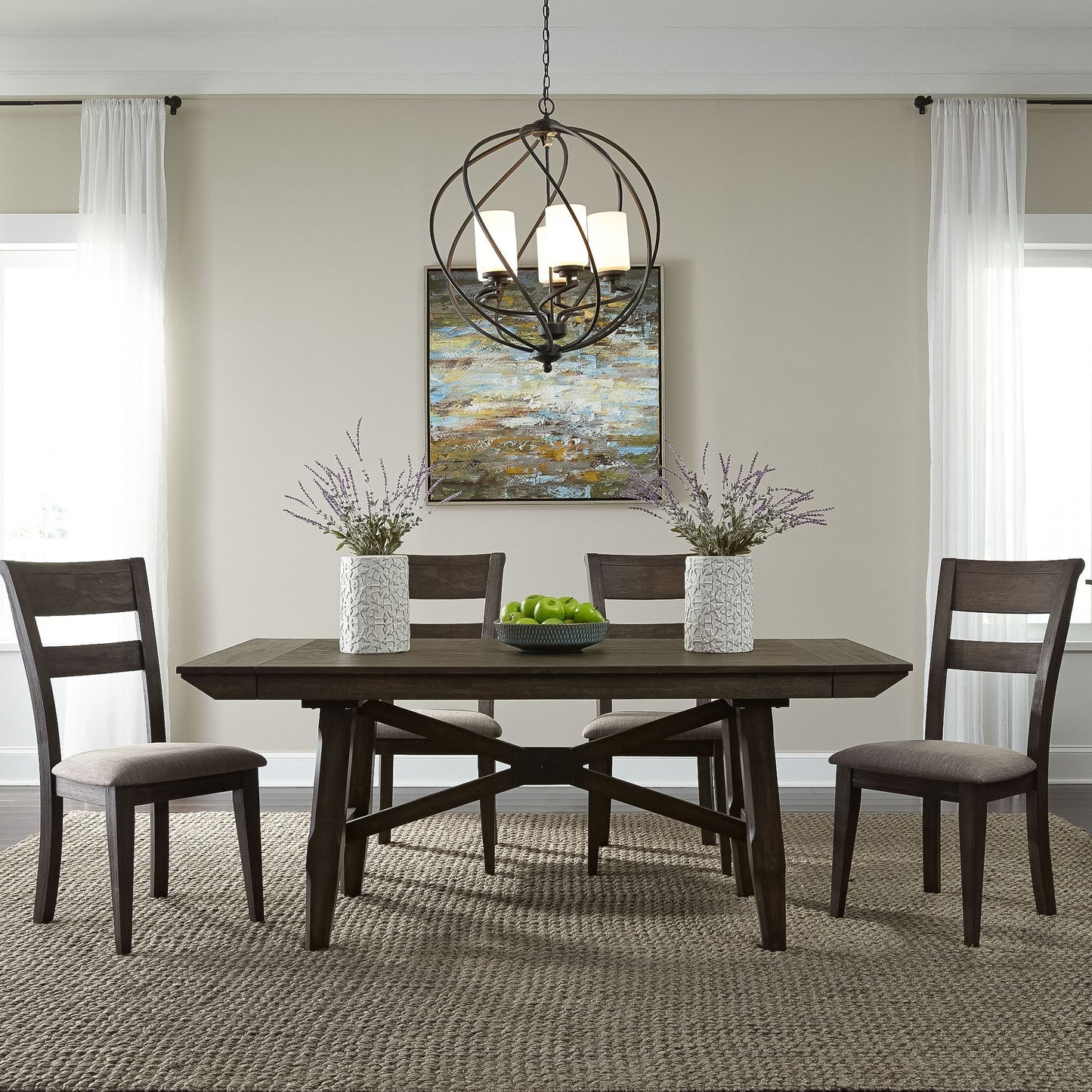 Double Bridge - Trestle Table Set - Hornell Furniture Outlet