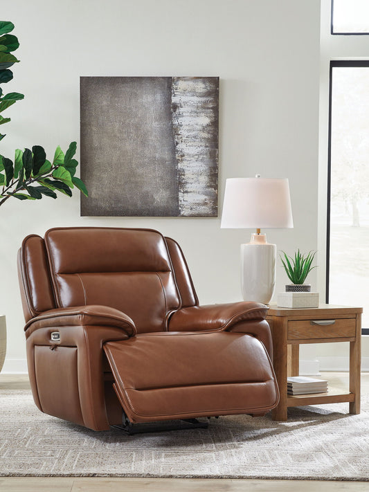 Healy Pier - Chocolate - Power Recliner / Adj Headrest - Hornell Furniture Outlet