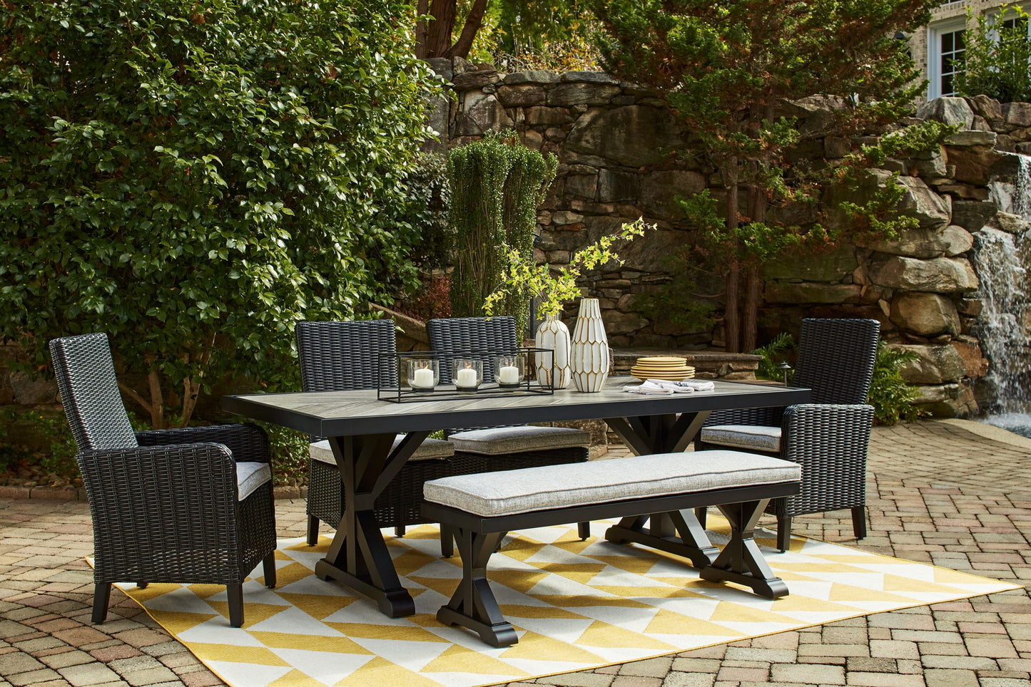 Beachcroft - Bench With Cushion - Hornell Furniture Outlet