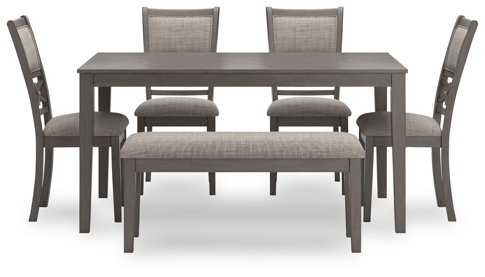 Wrenning - Gray - Dining Room Table Set (Set of 6) - Hornell Furniture Outlet
