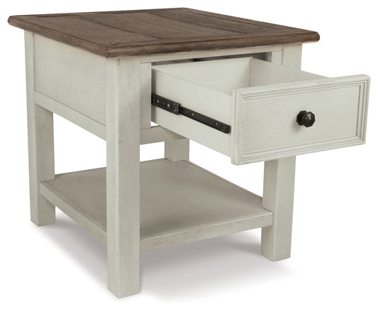 Bolanburg - White / Brown / Beige - Rectangular End Table - Hornell Furniture Outlet