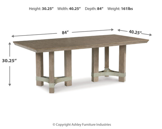 Chrestner - Rectangular Dining Room Table - Gray - Hornell Furniture Outlet