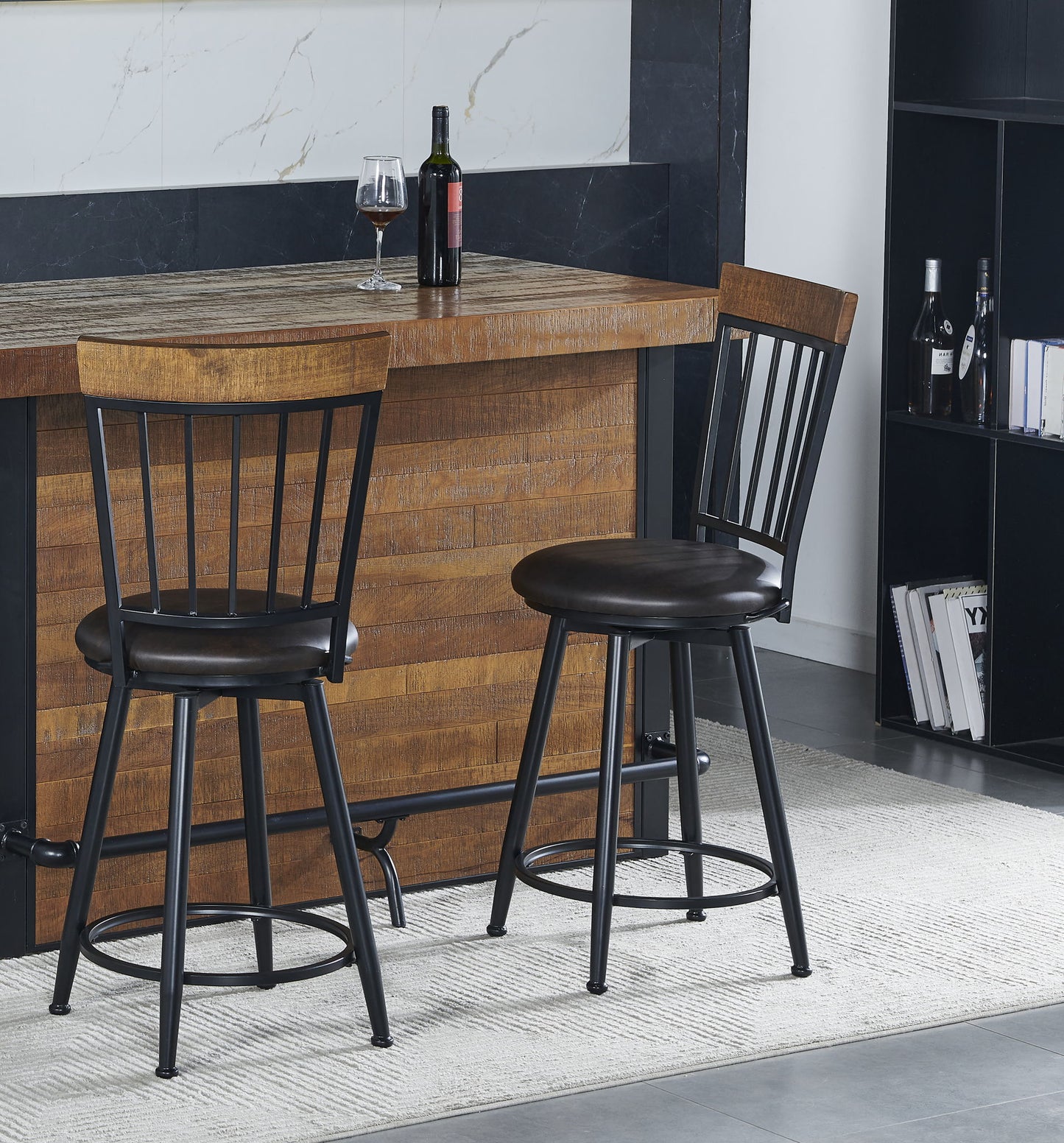Tyler - 3 Piece Dining Set (Bar Table And Chairs) - Light Brown - Hornell Furniture Outlet