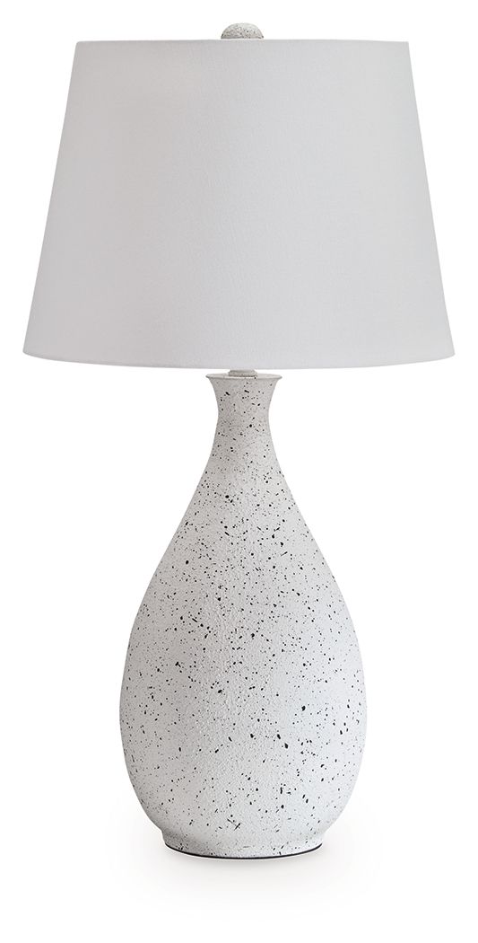 Wyattford - White / Black - Metal Table Lamp - Hornell Furniture Outlet