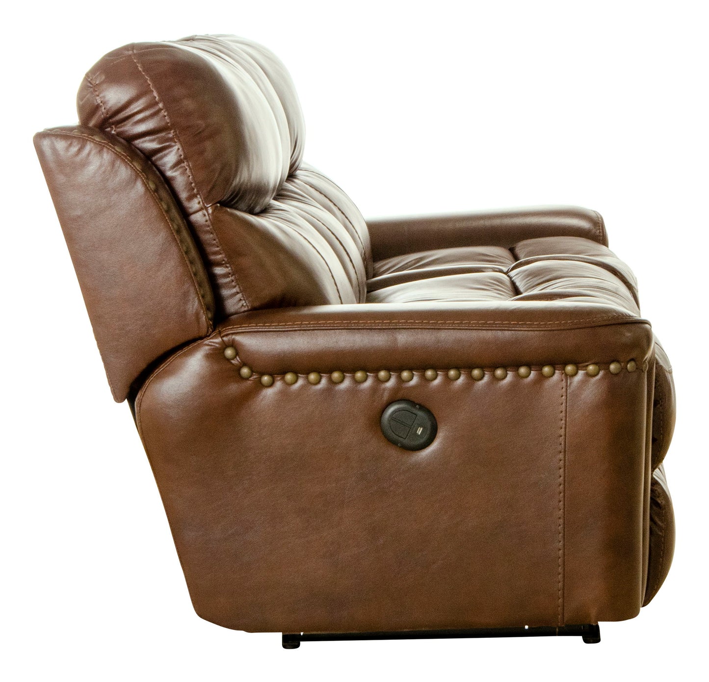 Ceretti - Power Reclining Sofa - Brown Italian Top Grain Leather Match - Hornell Furniture Outlet