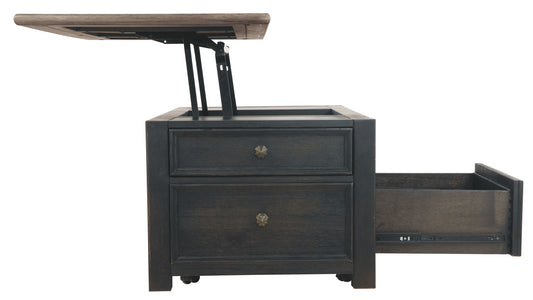 Tyler Creek - Grayish Brown / Black - Lift Top Cocktail Table - Hornell Furniture Outlet