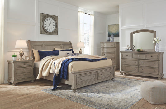 Lettner - Sleigh Bedroom Set - Hornell Furniture Outlet
