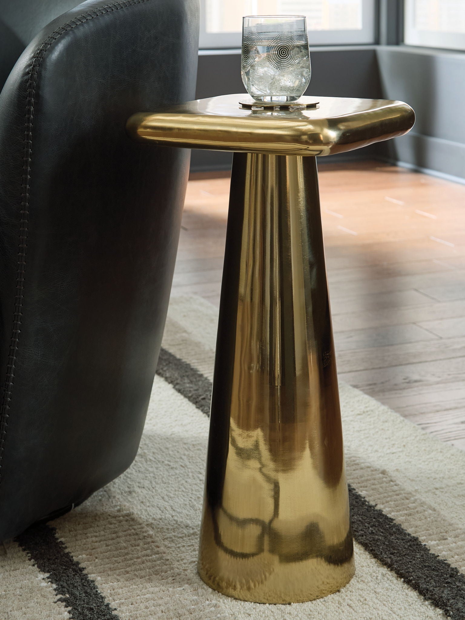 Dallenburg - Gold Finish - Accent Table - Hornell Furniture Outlet