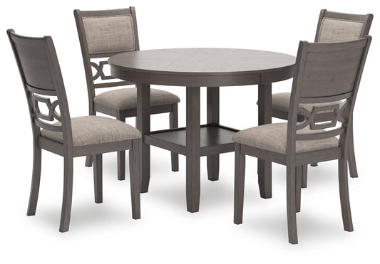 Wrenning - Gray - Dining Room Table Set (Set of 5) - Hornell Furniture Outlet