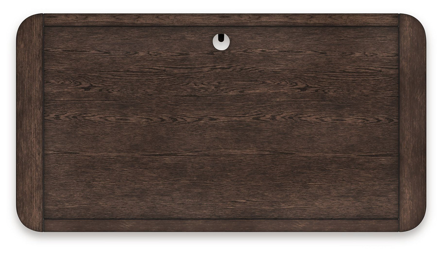 Breckington - Dark Brown - Home Office Desk - Hornell Furniture Outlet