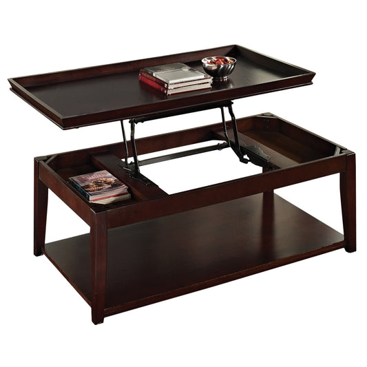 Clemson - Lift Top Cocktail Table - Brown - Hornell Furniture Outlet