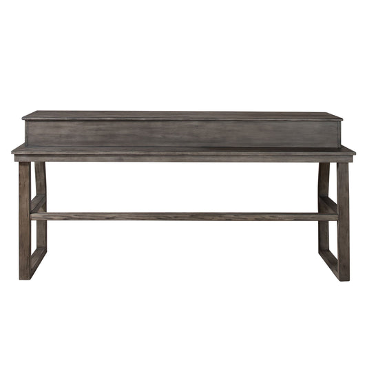 Hayden Way - Console Bar Table - Washed Gray - Hornell Furniture Outlet